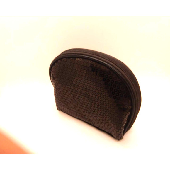 NEW Sequined Black on Black Make-Up Bag - Picture 4 of 4